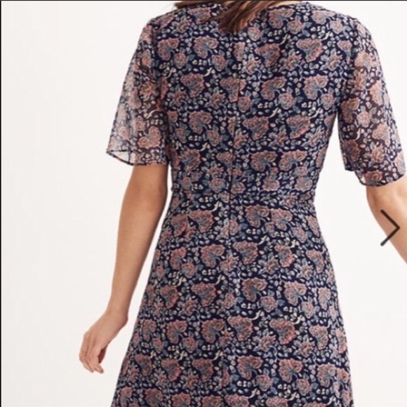 Madewell Orchid flutter sleeve dress - Picture 3 of 6